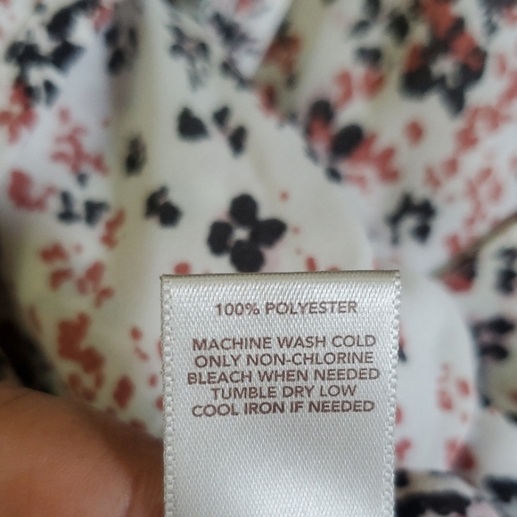 Loft Factory Shirt Women’s Ceam Blouse Floral Print Size L - Picture 9 of 11